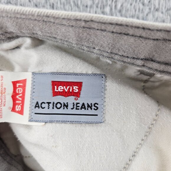 Vintage Levis Action Jeans Mens 40x29 Gray Straight Leg Made USA 90s Pants‎ - Picture 5 of 16
